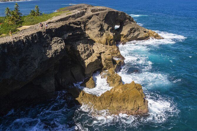 Hiking, Cliffs, Cave, and Taino Legends - The cliff hike: limestone footing and sea-carved photo stops