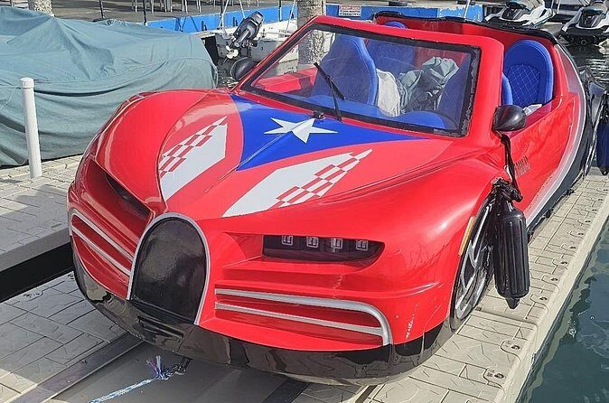 San Juan Watersports Car Rentals Red Bugatti - Cruising Old San Juan, La Fortaleza, and El Morro from the Water