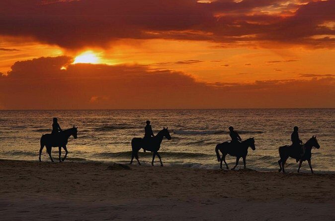 Sunset Horseback Ride by the Beach in Aguadilla, Puerto Rico - Aguadilla ruins stop: military lookout energy near the coast