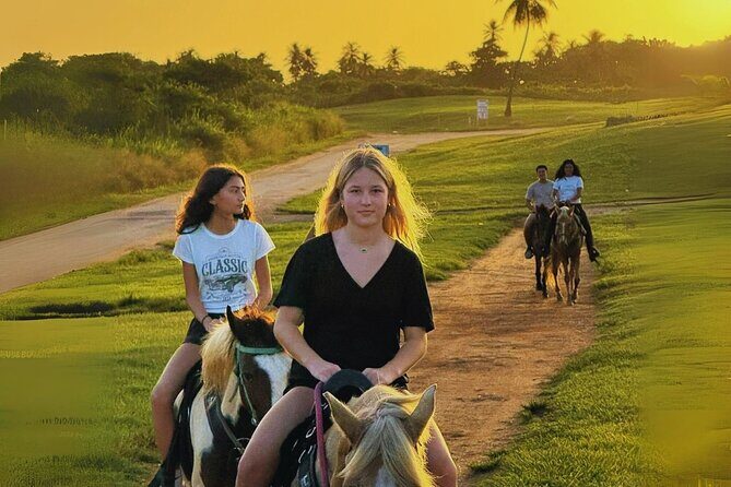 Sunset Horseback Ride by the Beach in Aguadilla, Puerto Rico - The ride start: horses, gear, and getting comfortable fast